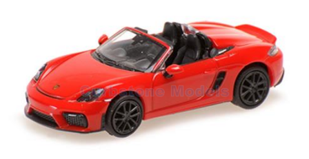 Modelauto 1:87 | Minichamps 870067701 | Porsche 718 Spyder 981 Rood 2019