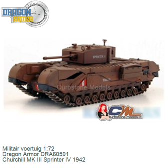 Militair voertuig 1:72 | Dragon Armor DRA60591 | Churchill MK III Sprinter IV 1942