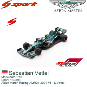 Modelauto 1:18 | Spark 18S598 | Aston Martin Racing AMR21 2021 #5 - S.Vettel