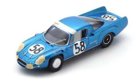 Modelauto 1:43 | Spark S5692 | Soci&eacute;t&eacute; Automobiles Alpine A210 1967 #58 - P.Vidal - L.Cella