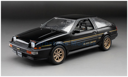 1:24 | Sunstar 51005 | Toyota Sprinter Trueno GT Apex (AE86) Black and Gold (Black Limited) 1986