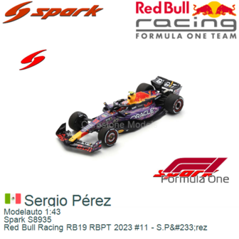 Modelauto 1:43 | Spark S8935 | Red Bull Racing RB19 RBPT 2023 #11 - S.P&amp;#233;rez