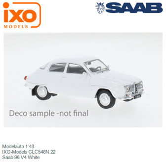 Modelauto 1:43 | IXO-Models CLC548N.22 | Saab 96 V4 White