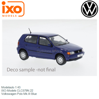 Modelauto 1:43 | IXO-Models CLC579N.22 | Volkswagen Polo Mk.III Blue