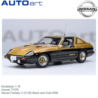 Modelauto 1:18 | Autoart 77476 | Nissan Fairlady Z (S130) Black and Gold 2008