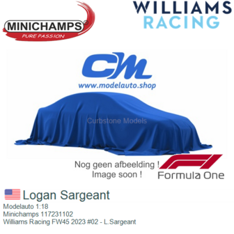 Modelauto 1:18 | Minichamps 117231102 | Williams Racing FW45 2023 #02 - L.Sargeant