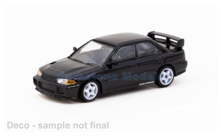 Modelauto 1:64 | Tarmac Works G-050-BK | Mitsubishi Lancer GSR Evolution 3 Black