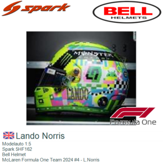 Modelauto 1:5 | Spark 5HF162 | Bell Helmet | McLaren Formula One Team 2024 #4 - L.Norris