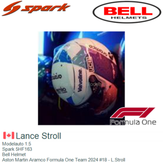 Modelauto 1:5 | Spark 5HF163 | Bell Helmet | Aston Martin Aramco Formula One Team 2024 #18 - L.Stroll