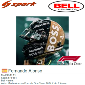 Modelauto 1:5 | Spark 5HF164 | Bell Helmet | Aston Martin Aramco Formula One Team 2024 #14 - F.Alonso