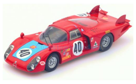 Modelauto 1:43 | Spark S4368 | Alfa Romeo 33/2 | Autodelta SpA 1968 #40 - M.Casoni - G.Biscaldi