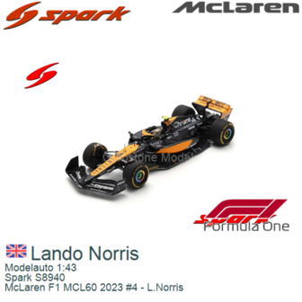 Modelauto 1:43 | Spark S8940 | McLaren F1 MCL60 2023 #4 - L.Norris