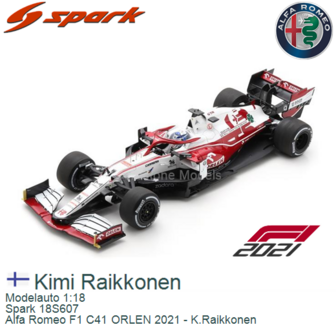 Modelauto 1:18 | Spark 18S607 | Alfa Romeo F1 C41 ORLEN 2021 - K.Raikkonen