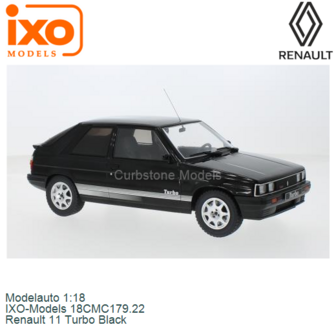 Modelauto 1:18 | IXO-Models 18CMC179.22 | Renault 11 Turbo Black