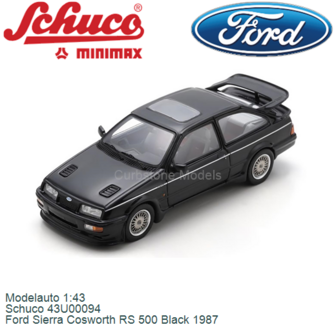 Modelauto 1:43 | Schuco 43U00094 | Ford Sierra Cosworth RS 500 Black 1987