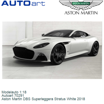 Modelauto 1:18 | Autoart 70291 | Aston Martin DBS Superleggera Stratus White 2018