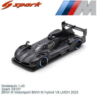 Modelauto 1:43 | Spark S9107 | BMW M Motorsport BMW M Hybrid V8 LMDH 2023