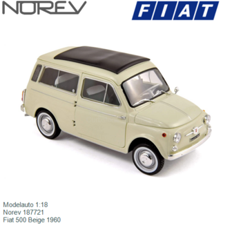 Modelauto 1:18 | Norev 187721 | Fiat 500 Beige 1960