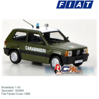 Modelauto 1:43 | SpecialsC 183064 | Fiat Panda Groen 1986