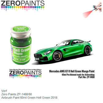 Verf  | Zero Paints ZP-1468/60 | Airbrush Paint 60ml Green Hell Green 2018