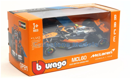 Modelauto 1:43 | Bburago 18-38087N | McLaren MCL60 2023 #4 - L.Norris