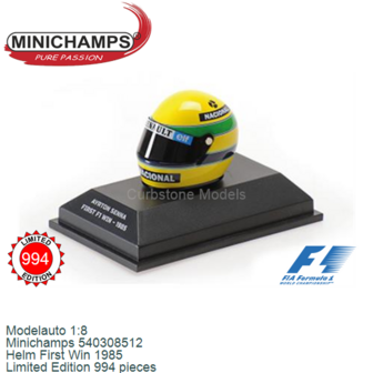 Modelauto 1:8 | Minichamps 540308512 | Helm First Win 1985