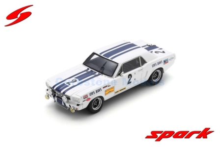 Modelauto 1:43 | Spark 100SPA03 | Ford Mustang 1968 #2 - Y.Deprez - L.Dernier