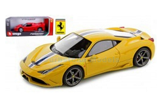 Modelauto 1:18 | Bburago 16002Y | Ferrari 458 Speciale Geel 2013