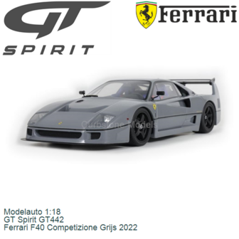 Modelauto 1:18 | GT Spirit GT442 | Ferrari F40 Competizione Grijs 2022