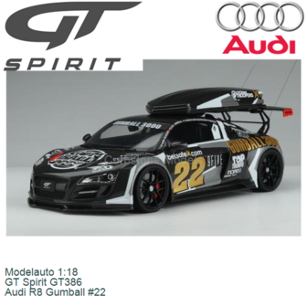 Modelauto 1:18 | GT Spirit GT386 | Audi R8 Gumball #22