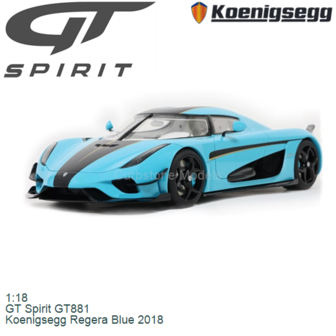 1:18 | GT Spirit GT881 | Koenigsegg Regera Blue 2018