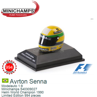 Modelauto 1:8 | Minichamps 540309027 | Helm World Champion 1990