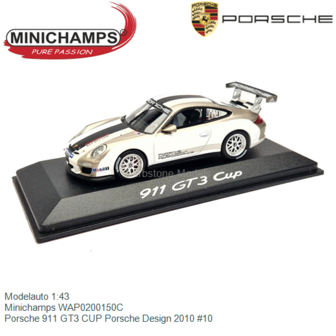 Modelauto 1:43 | Minichamps WAP0200150C | Porsche 911 GT3 CUP Porsche Design 2010 #10