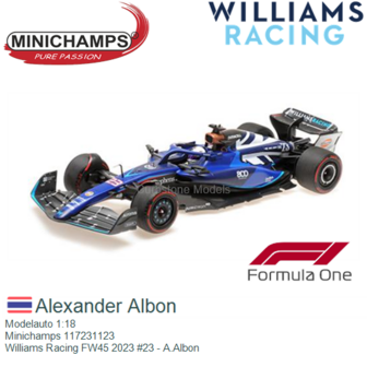 Modelauto 1:18 | Minichamps 117231123 | Williams Racing FW45 2023 #23 - A.Albon