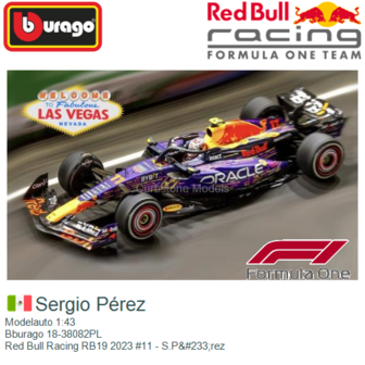 Modelauto 1:43 | Bburago 18-38082PL | Red Bull Racing RB19 2023 #11 - S.P&amp;#233;rez