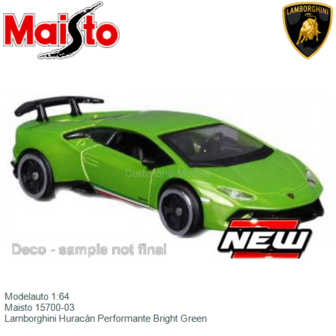 Modelauto 1:64 | Maisto 15700-03 | Lamborghini Hurac&aacute;n Performante Bright Green