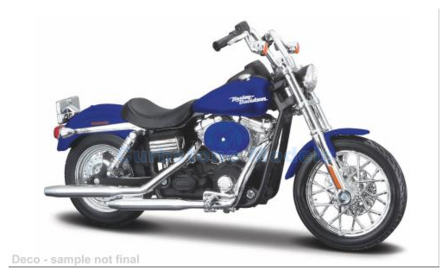 Motorfiets 1:18 | Maisto 20-15966BLUE | Harley Davidson FXDBI Dyna Street Bob Bright Blue