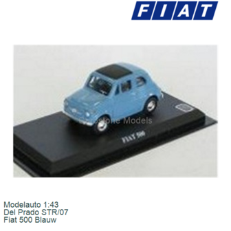 Modelauto 1:43 | Del Prado STR/07 | Fiat 500 Blauw