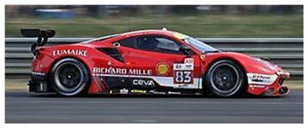 Modelauto 1:18 | Looksmart LS18LM037 | Ferrari 488 GTE EVO | AF-Corse Richard Mille 2023 #82 - L.P&eacute;rez Companc - L.Wadoux 