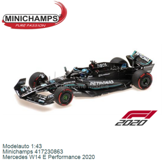 Modelauto 1:43 | Minichamps 417230863 | Mercedes W14 E Performance 2020