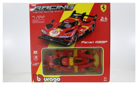 Modelauto 1:24 | Bburago 18-26583 | Scuderia Ferrari / AF-Corse 499P  KIT 2023 #51 - J.Calado - A.Giovinazzi - A.Pier Guidi