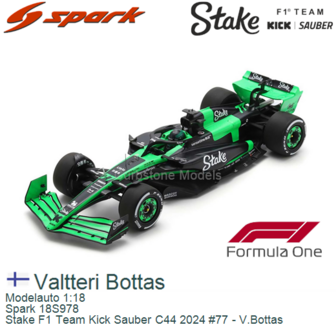 Modelauto 1:18 | Spark 18S978 | Stake F1 Team Kick Sauber C44 2024 #77 - V.Bottas