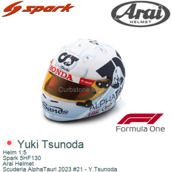 Helm 1:5 | Spark 5HF130 | Arai Helmet | Scuderia AlphaTauri 2023 #21 - Y.Tsunoda