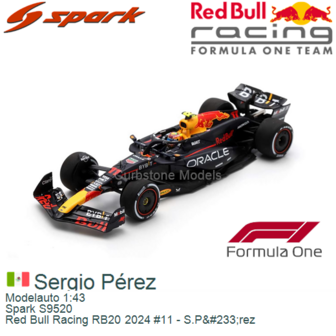 Modelauto 1:43 | Spark S9520 | Red Bull Racing RB20 2024 #11 - S.P&amp;#233;rez