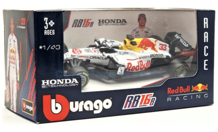 Modelauto 1:43 | Bburago 18-38055VT | Red Bull Racing RB16B Honda 2021 #33 - M.Verstappen