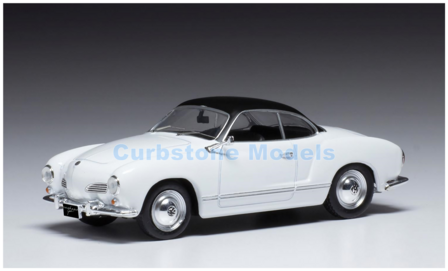 Modelauto 1:43 | IXO-Models CLC421N | Volkswagen Karmann Ghia Coupe White and black 1958