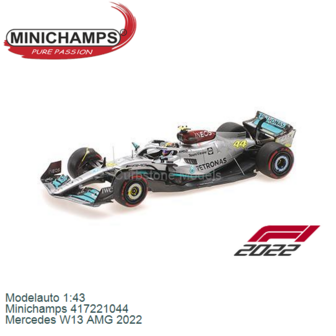 Modelauto 1:43 | Minichamps 417221044 | Mercedes W13 AMG 2022