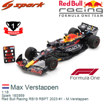 1:18 | Spark 18S959 | Red Bull Racing RB19 RBPT 2023 #1 - M.Verstappen