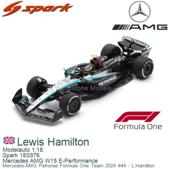 Modelauto 1:18 | Spark 18S976 | Mercedes AMG W15 E-Performance | Mercedes-AMG Petronas Formula One Team 2024 #44 - L.Hamilton