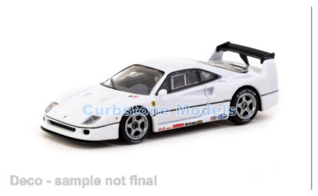 Modelauto 1:64 | Tarmac Works R-076-WH | Ferrari F40 Lightweight White